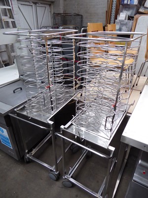 Lot 622 - 2 mobile plate stands