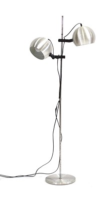 Lot 413 - A 1970's Danish aluminium twin-spot standard lamp
