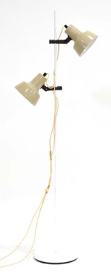 Lot 415 - A 1970's Danish twin-spot standard lamp with...
