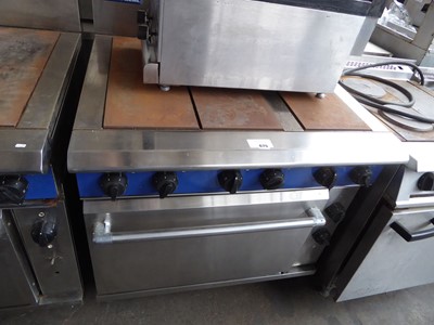 Lot 675 - 90cm gas Blue Seal solid-top cooker with...