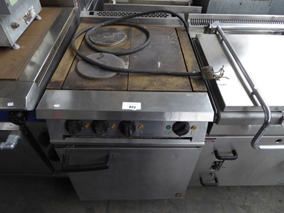 Lot 677 - 60cm electric Falcon solid-top cooker with...