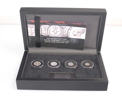 Lot 459 - A London Mint Office set of four maundy coins...