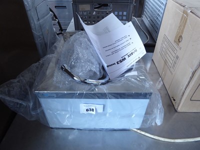 Lot 638 - 30cm stainless steel hand basin with tap