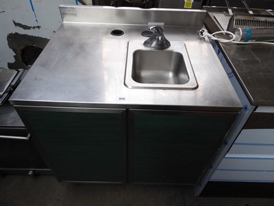Lot 645 - 90cm hand basin unit with tap and cupboards under