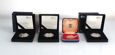 Lot 460 - Four Royal Mint silver coins commemorating The...