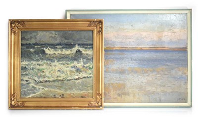 Lot 486 - Josva (Danish School), A wetlands/seascape,...