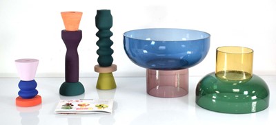 Lot 493 - A pair of Cloudnola 'Tip Top' glass bowls...