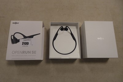 Lot 2133 - Boxed pair of Shokz open run SE bone...