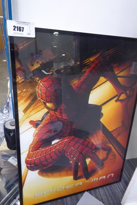 Lot 2167 - Framed movie poster of the film Spiderman...