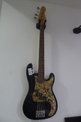 Lot 2171 - Unbranded 4 string bass guitar in black and...
