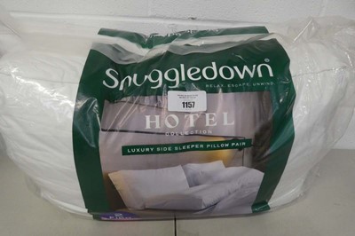 Lot 1157 - Snuggledown luxury side sleeper pillow pair
