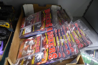 Lot 2232 - Box containing Boxers magazines and DVDs