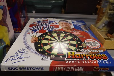 Lot 2250 - Eric Bristow family darts game (with...