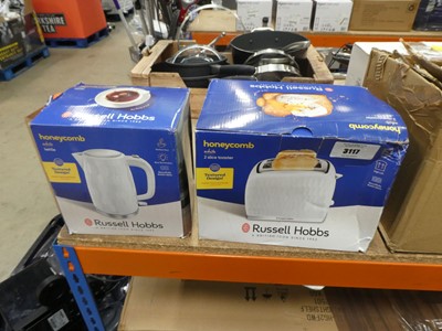 Lot 3117 - Russell Hobbs honeycomb kettle plus a two...