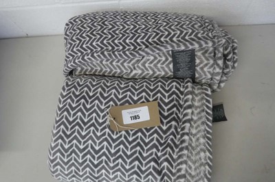 Lot 1185 - x2 Monte & Jardin grey & white patterned throws
