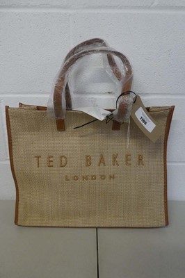 Lot 1186 - Ted Baker London faux raffia large icon bag