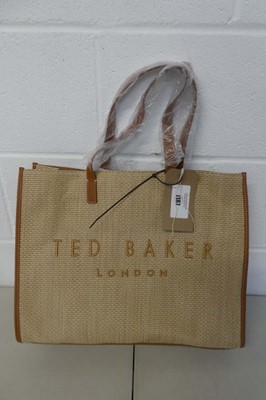Lot 1187 - Ted Baker London faux raffia large icon bag