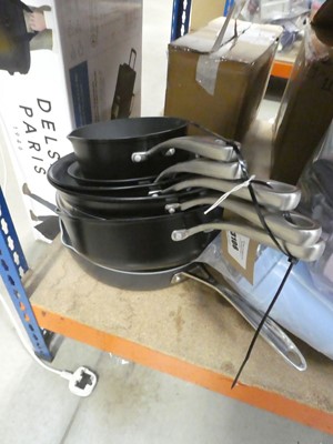Lot 3106 - Stack of pots and pans