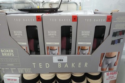 Lot 1203 - Box containing a large qty of men's Ted Baker...