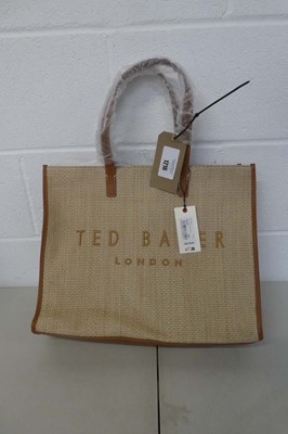 Lot 1216 - Ted Baker London faux raffia large icon bag