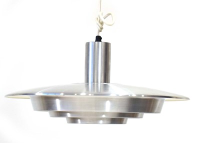 Lot 477 - A 1970's Danish aluminium four-tier ceiling light