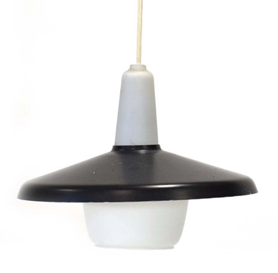 Lot 478 - A 1970's Danish black enamelled ceiling light...