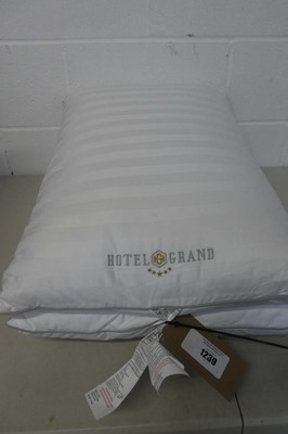 Lot 1239 - A pair of Hotel Grand feather and down pillows