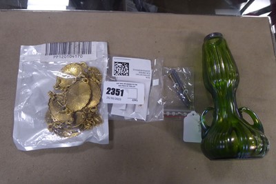 Lot 2351 - Selection of jewellery, glass vase etc.