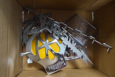Lot 2356 - Box of car badges