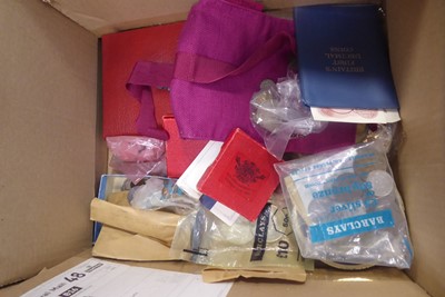 Lot 2369 - Box containing various coins and bank notes