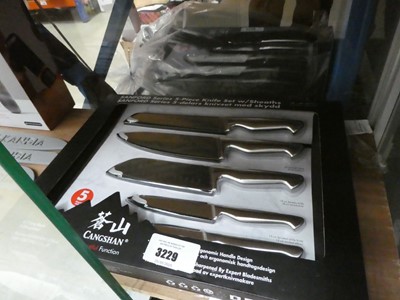 Lot 3229 - 5-piece Cangshan knife set plus various other...