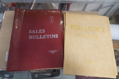 Lot 2384 - Various 1950s Rolls Royce bulletins