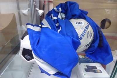 Lot 2386 - 2 signed footballs and signed Peterborough...