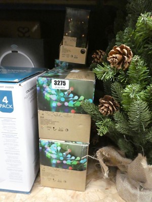 Lot 3275 - Quantity of cluster string lights and others