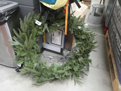 Lot 3328 - Large pre-lit Christmas wreath