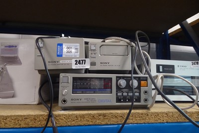 Lot 2477 - Sony digital audio processor PCMF1 along with...