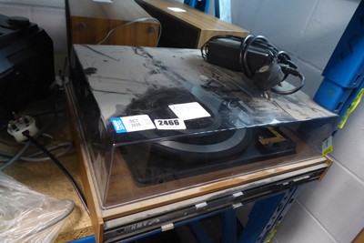 Lot 2466 - HMV turntable along with 2 speakers