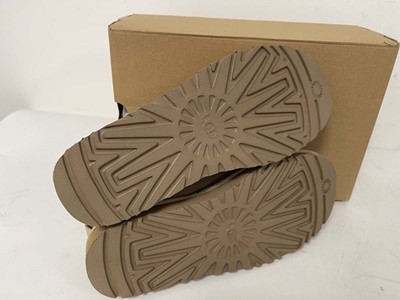 Lot 1880 - Ugg classic micro slippers in beige size UK6 -...