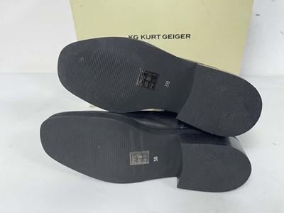 Lot 1881 - KG Kurt Geiger black leather ankle boots size...