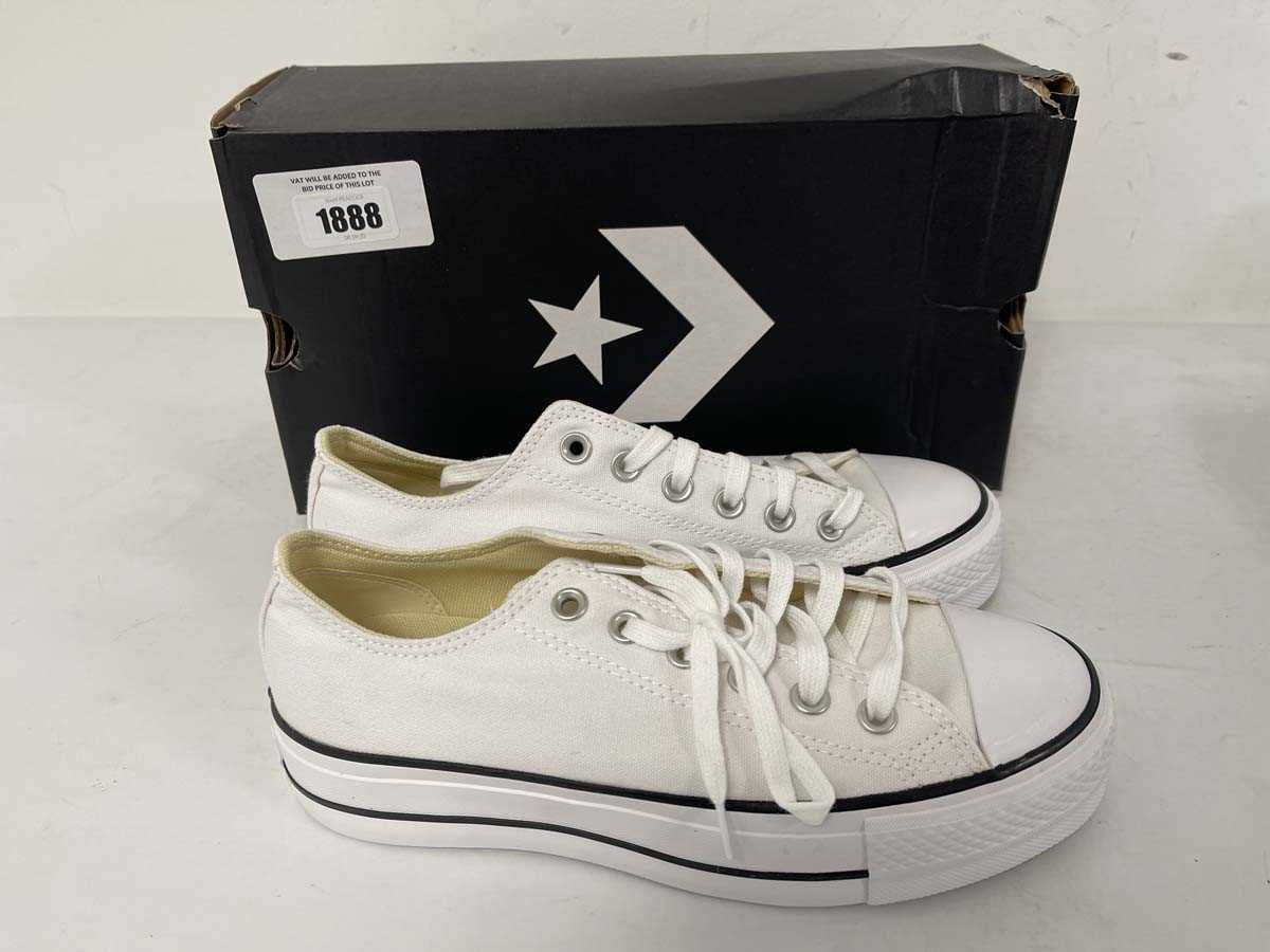 Lot 1888 - Converse chuck taylor lift OX platform...