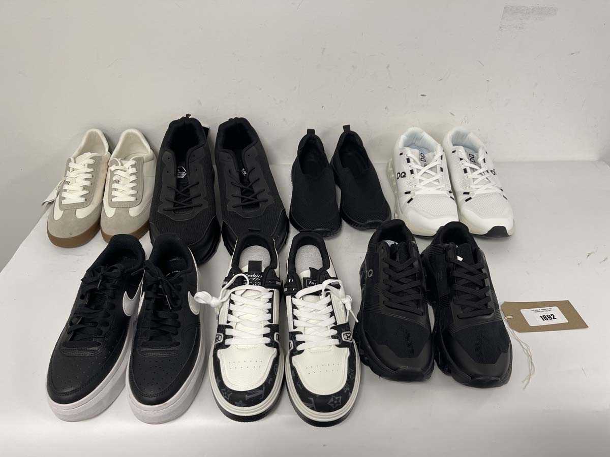 Lot 1892 - 7x Pairs of trainers in various styles to...
