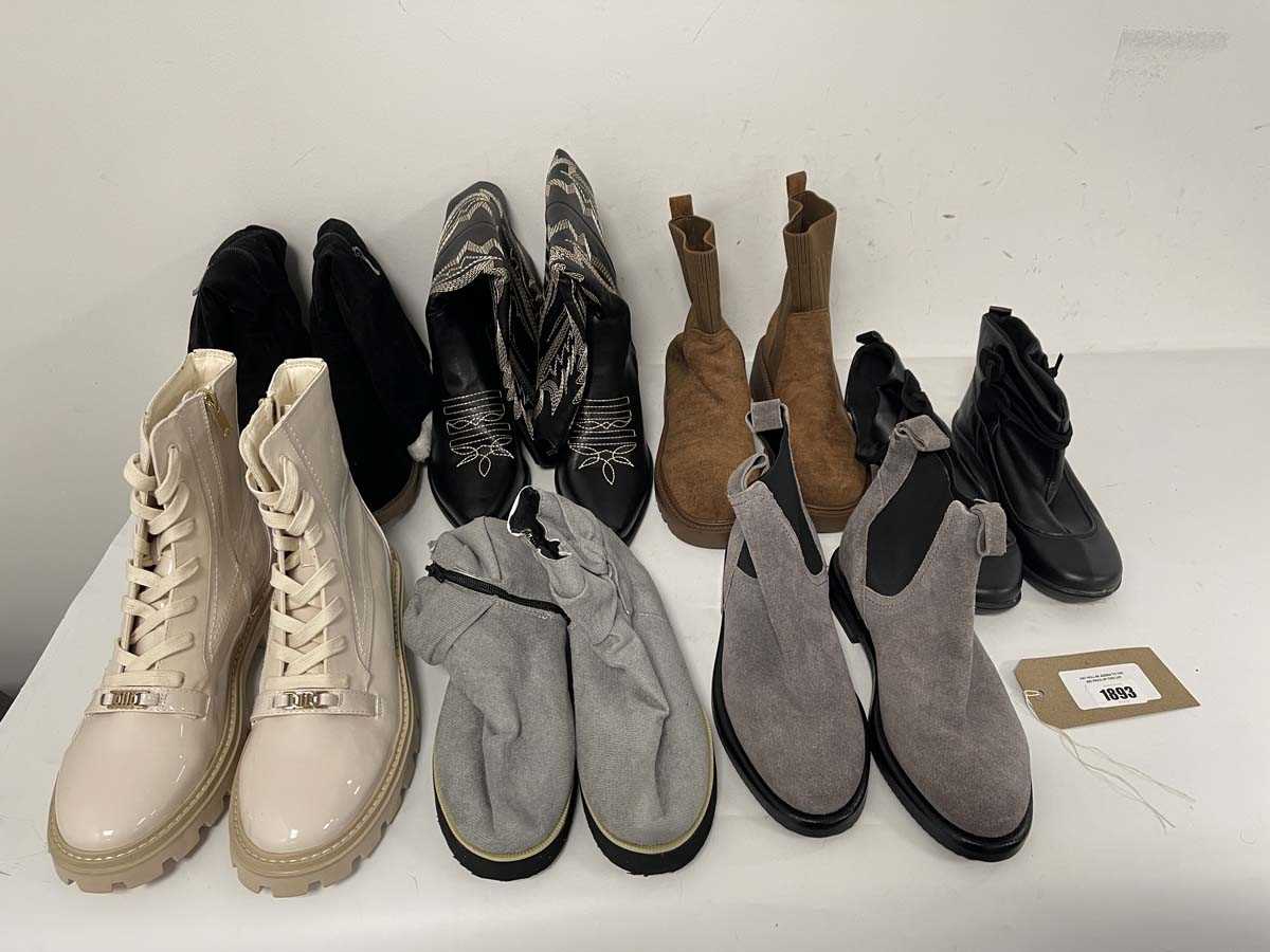 Lot 1893 - 7x Pairs of boots in various styles and sizes