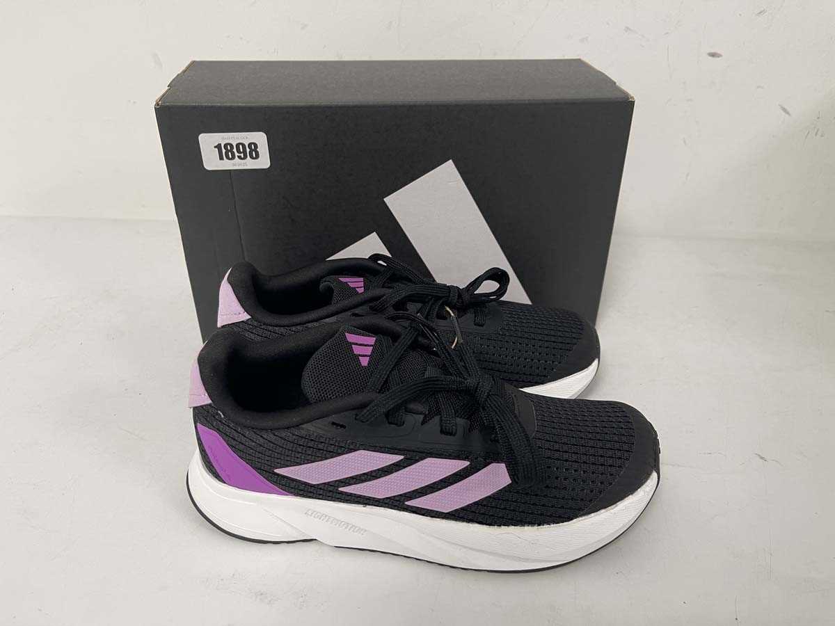 Lot 1898 - Adidas children's duramo sl trainers in black...