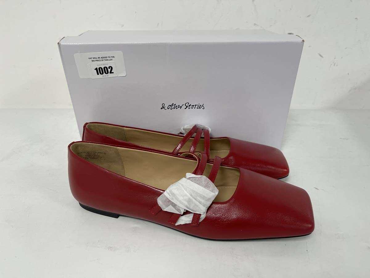 Lot & Other Stories ballerina shoes in bright red...