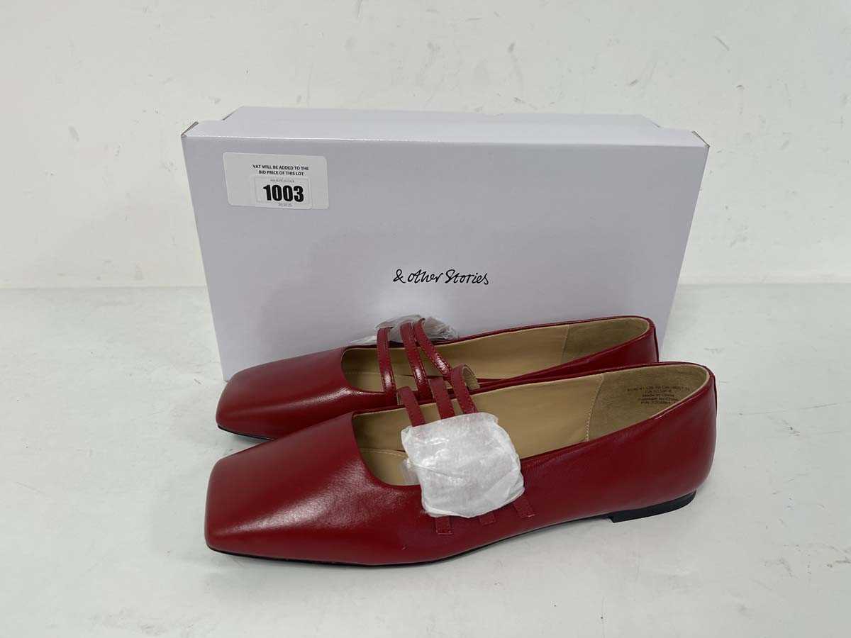 Lot & Other Stories ballerina shoes in bright red...