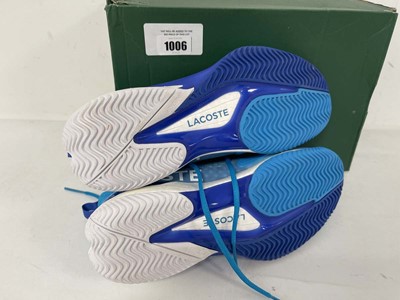 Lot Lacoste lite textile trainers in blue size UK8...