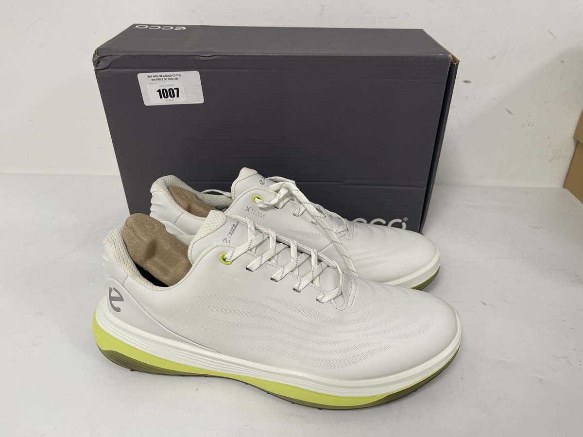 Lot Ecco golf LT1 trainers in white size UK10 - boxed