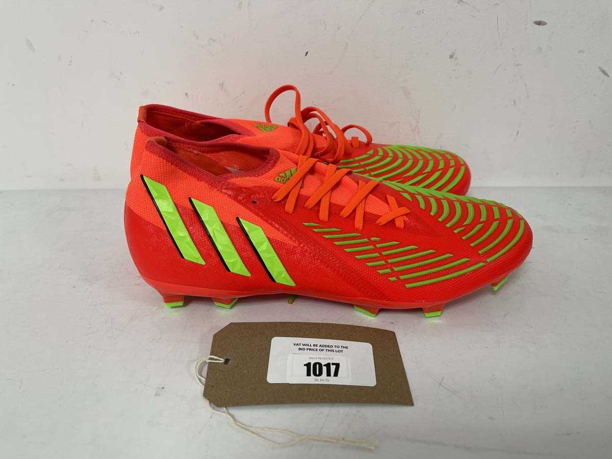 Lot Adidas predator football boots in neon orange...