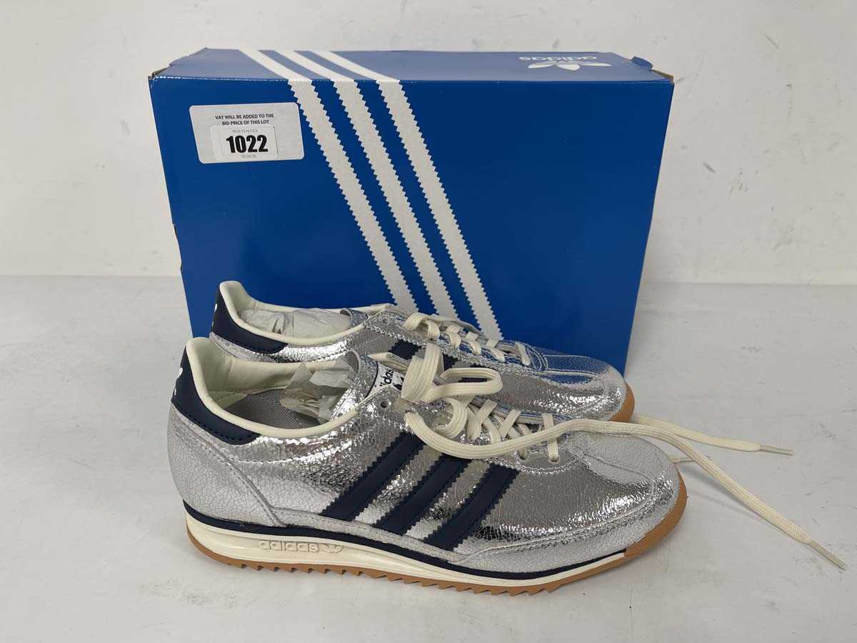 Lot Adidas SL 72 OG trainers in silver size UK5.5 -...