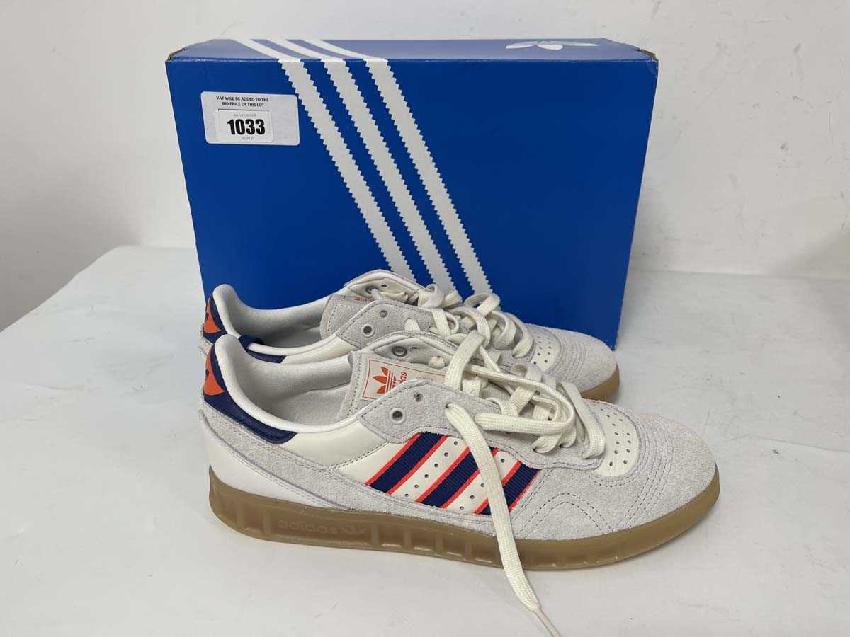 Lot Adidas handball top rm trainers in grey size...